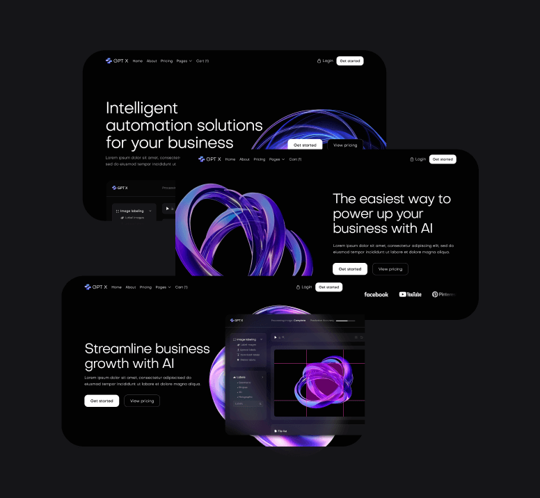 GPT X - 60 Sections - AI & Machine Learning Webflow Template