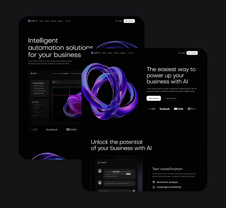 GPT X - 90 Pages - AI & Machine Learning Webflow Template