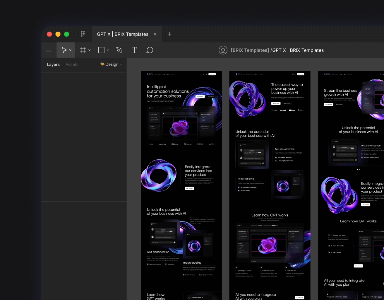 GPT X - Figma File Included AI & Machine Learning Webflow Template